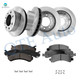 Set of 12 Front 325.2mm-Rear 330mm Brake Disc Rotors-Ceramic Brake Pad Kit For 2005-2009 2011-2017 Chevrolet Express 2500