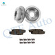 Set of 6 Rear 345mm Brake Disc Rotors-Ceramic Brake Pad Kit For 2007-2021 Toyota Tundra