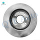 Set of 6 Front 256mm Brake Disc Rotors-Ceramic Brake Pad Kit For 2002-2007 Mitsubishi Lancer