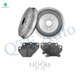 Set of 6 Rear 242mm Brake Drum-Ceramic Brake Pad Kit For 2000-2005 Toyota Celica