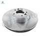 Set of 4 Front 316mm Brake Disc Rotors-Wheel Hub Bearing Assembly For 1998-2002 Lincoln Town Car