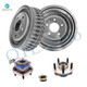 Set of 4 Rear 276.1mm Brake Drum-Wheel Hub Bearing Assembly For 2002-2004 Oldsmobile Silhouette
