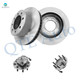 Set of 4 Front 353mm Brake Disc Rotors-Wheel Hub Bearing Assembly For 2006-2008 Dodge RAM 2500
