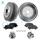 Set of 8 Rear 271.5mm Brake Drum-Wheel Hub Bearing Assembly-Ceramic Brake Pad Kit For 2000 2001 Toyota Camry