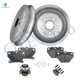 Set of 8 Rear 242mm Brake Drum-Wheel Bearing-Ceramic Brake Pad Kit For 2000-2005 Toyota Celica