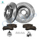 Set of 8 Rear 280.8mm Brake Disc Rotors-Wheel Hub Bearing Assembly-Ceramic Brake Pad Kit For 2000-2005 Buick Park Avenue