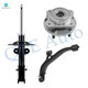Set of 3 Front Left Lower Control Arm Ball Joint-Wheel Hub Bearing Assembly-Suspension Strut Assembly For 2001-2007 Dodge Caravan