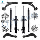 Set of 12 Front Lower Control Arm Ball Joint-Rear Upper Control Arm-Wheel Hub Bearing Assembly-Suspension Strut Assembly-Shock Absorber For 2009 2010 Lincoln MKX