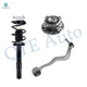 Set of 3 Front Left Lower Forward Control Arm Ball Joint-Wheel Hub Bearing Assembly-Quick Complete Strut-Coil Spring Assembly For 2004-2007 BMW 525I