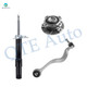 Set of 3 Front Right Lower Forward Control Arm Ball Joint-Wheel Hub Bearing Assembly-Suspension Strut Assembly For 2006-2010 BMW 550I