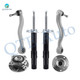 Set of 6 Front Lower Rearward Control Arm Ball Joint-Wheel Hub Bearing Assembly-Suspension Strut Assembly For 2004 2005 BMW 545I