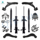 Set of 12 Front Lower Control Arm Ball Joint-Rear Upper Control Arm-Wheel Hub Bearing Assembly-Suspension Strut Assembly-Shock Absorber For 2007 2008 Ford Edge FWD