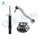 Set of 3 Front Left Lower Rearward Control Arm Ball Joint-Wheel Hub Bearing Assembly-Suspension Strut Assembly For 2006 2007 BMW 550I