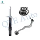 Set of 3 Front Left Lower Forward Control Arm Ball Joint-Wheel Hub Bearing Assembly-Suspension Strut Assembly For 2008-2010 BMW 528I