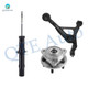 Set of 3 Front Right Lower Control Arm Ball Joint-Wheel Hub Bearing Assembly-Suspension Strut Assembly For 1996-2002 Chrysler Sebring