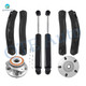 Set of 8 Front Lower and Upper Control Arm-Wheel Hub Bearing Assembly-Steering Damper For 1999-2004 Jeep Grand Cherokee