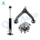 Set of 3 Front Upper Control Arm Ball Joint-Wheel Hub Bearing Assembly-Shock Absorber For 2006 Dodge RAM 1500 Mega Cab RWD