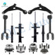 Set of 12 Front Lower-Rear Lower Forward Control Arm-Wheel Hub Bearing Assembly-Suspension Strut Assembly For 2011-2014 Chrysler 200