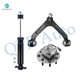 Set of 3 Front Upper Control Arm Ball Joint-Wheel Hub Bearing Assembly-Shock Absorber For 2006 Dodge RAM 1500 RWD