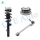 Set of 3 Front Right Lower Rearward Control Arm Ball Joint-Wheel Hub Bearing Assembly-Quick Complete Strut-Coil Spring Assembly For 2012 BMW 328I