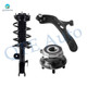 Set of 3 Front Left Lower Control Arm Ball Joint-Wheel Hub Bearing Assembly-Quick Complete Strut-Coil Spring Assembly For 2010-2015 Toyota Prius