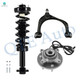 Set of 3 Front Right Upper Control Arm Ball Joint-Wheel Hub Bearing Assembly-Quick Complete Strut-Coil Spring Assembly For 2015-2017 Ford F-150