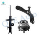 Set of 3 Front Right Lower Control Arm Ball Joint-Wheel Hub Bearing Assembly-Suspension Strut Assembly For 2010-2015 Toyota Prius