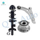 Set of 3 Front Right Lower Control Arm-Wheel Hub Bearing Assembly-Quick Complete Strut-Coil Spring Assembly For 2014-2018 Jeep Cherokee Trailhawk AWD