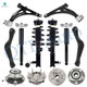 Set of 12 Front Lower Control Arm Ball Joint-Wheel Hub Bearing-Quick Complete Strut-Coil Spring-Rear Upper Control Arm-Wheel Hub Bearing-Complete Shock Absorber Kit For 2014-2017 Chevrolet Impala V6