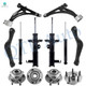 Set of 12 Front Lower Control Arm Ball Joint-Wheel Hub Bearing Assembly-Suspension Strut Assembly-Rear Upper Control Arm-Wheel Hub Bearing Assembly-Shock Absorber For 2018 2019 Chevrolet Impala