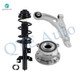 Set of 3 Front Right Lower Control Arm-Wheel Hub Bearing Assembly-Quick Complete Strut-Coil Spring Assembly For 2014-2018 Jeep Cherokee Trailhawk