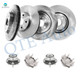 Set 8 Front 321mm Brake Disc Rotors-Wheel Bearing-Rear 315mm Brake Disc Rotors-Wheel Bearing For 2010-2016 Buick Lacrosse