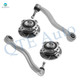 Set of 4 Front Lower Rearward Control Arm Ball Joint-Wheel Hub Bearing Assembly For 2004 2005 BMW 545I