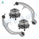 Set of 4 Front Lower Rearward Control Arm Ball Joint-Wheel Hub Bearing Assembly For 2003-2007 Infiniti G35