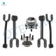 Set of 6 Rear Lower Forward-Upper Control Arm-Wheel Hub Bearing Assembly For 2011-2014 Dodge Avenger