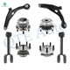Set of 8 Front Lower Control Arm-Wheel Hub Bearing Assembly-Rear Lower Forward Control Arm-Wheel Hub Bearing Assembly For 2011-2014 Dodge Avenger