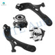 Set of 4 Front Lower Control Arm Ball Joint-Wheel Hub Bearing Assembly For 2012-2015 Toyota Prius Plug-IN