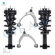Set of 4 Front Upper Control Arm Ball Joint-Quick Complete Strut-Coil Spring Assembly For 2019 Chevrolet Silverado 1500 LD RWD