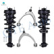 Set of 4 Front Upper Control Arm Ball Joint-Quick Complete Strut-Coil Spring Assembly For 2015-2020 Chevrolet Suburban