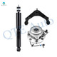 Set of 3 Front Upper Control Arm Ball Joint-Wheel Hub Bearing Assembly-Shock Absorber For 2001-2003 GMC Sierra 2500