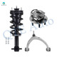 Set of 3 Front Right Upper Control Arm Ball Joint-Wheel Hub Bearing Assembly-Quick Complete Strut-Coil Spring Assembly For 2019 GMC Sierra 1500 Limited 4WD