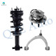 Set of 3 Front Left Upper Control Arm Ball Joint-Wheel Hub Bearing Assembly-Quick Complete Strut-Coil Spring Assembly For 2019 GMC Sierra 1500 Limited