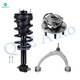 Set of 3 Front Left Upper Control Arm Ball Joint-Wheel Hub Bearing Assembly-Quick Complete Strut-Coil Spring Assembly For 2015-2018 Chevrolet Tahoe