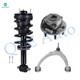 Set of 3 Front Left Upper Control Arm Ball Joint-Wheel Hub Bearing Assembly-Quick Complete Strut-Coil Spring Assembly For 2015-2020 Chevrolet Tahoe