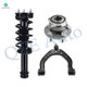 Set of 3 Front Left Upper Control Arm Ball Joint-Wheel Hub Bearing Assembly-Quick Complete Strut-Coil Spring Assembly For 2014-2019 Tesla S