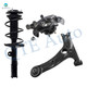 Set of 3 Front Right Lower Control Arm-Suspension Knuckle Assembly-Quick Complete Strut-Coil Spring Assembly For 2003-2008 Toyota Corolla