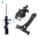 Set of 3 Front Left Lower Control Arm-Suspension Knuckle Assembly-Suspension Strut Assembly For 2003-2008 Pontiac Vibe