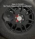 Set of 4 Wheel Center Cap Accessories For 2024-2025 Tesla Cybertruck Matte Black