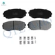 Set of 8 Front 320mm Drilled Slotted Brake Disc Rotors-Ceramic Brake Pad Kit-Suspension Knuckle Assembly For 2011-2014 Ford Edge
