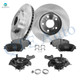 Set of 8 Front 275mm Brake Disc Rotors-Ceramic Brake Pad Kit-Suspension Knuckle Assembly For 2005 2006 Toyota Camry